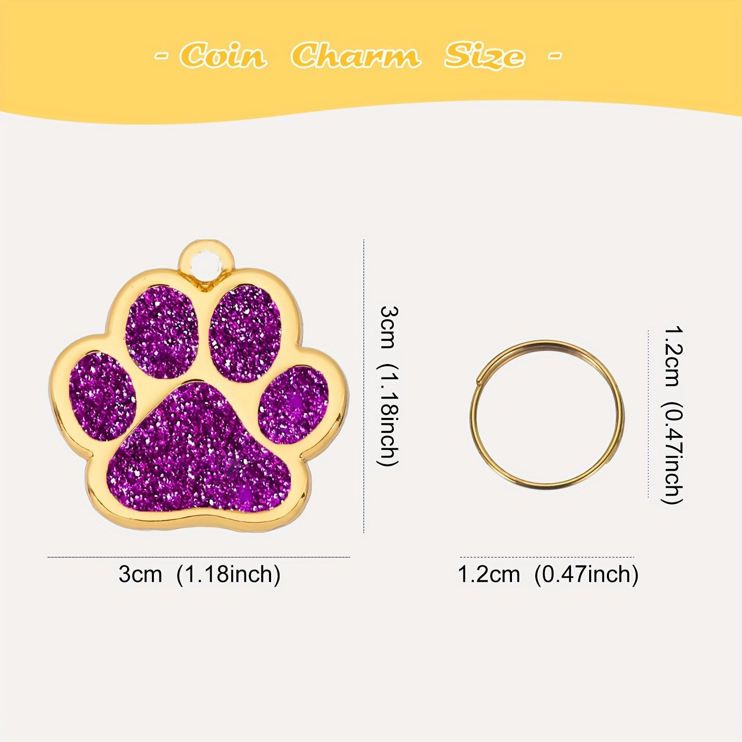 Custom Personalized Engraved Nameplates For Pets Dogs And Cats ID Name Phone Address Alloy Tags Anti-loss Custom Pet Paw Shape Dog Tags Clear Non-fading Durable Customized Metal Hang Tags For Dogs And Cats