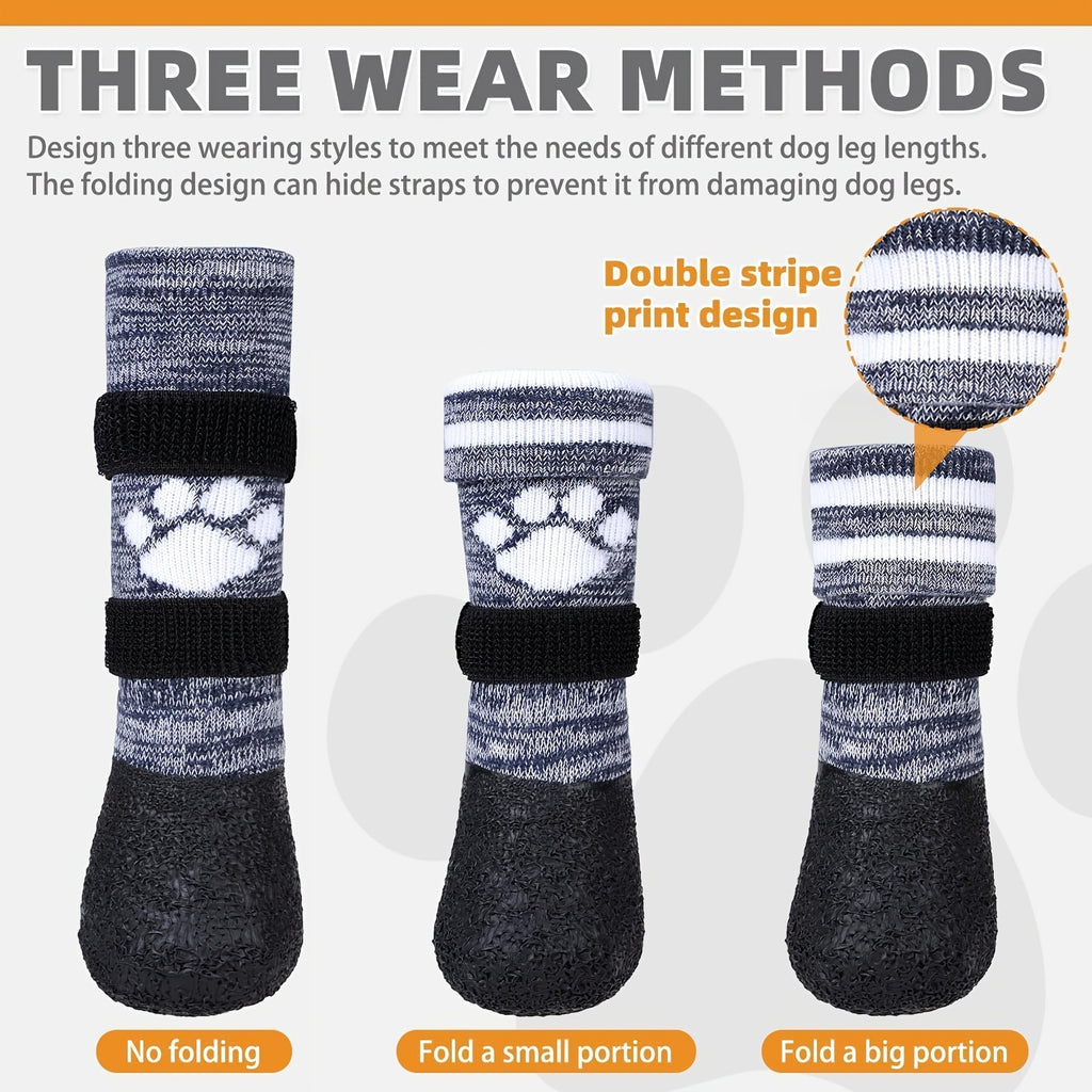 Waterproof Gel Socks for Dogs Non-Slip Paw Protectors Ideal for Hardwood Floors Suitable for Small Medium And Large Breeds