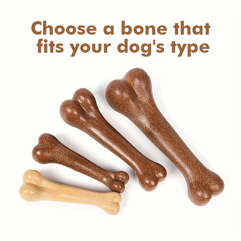 Beef Aroma Delight Durable Bone Shaped Dog Chew Toy Interactive Play Safe Teeth Cleaning Grooming Training Tool for Medium Breeds