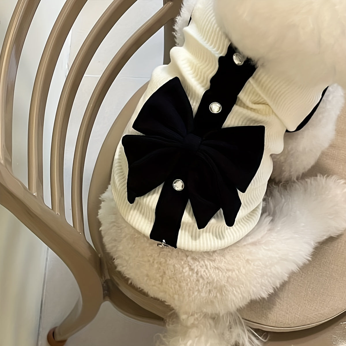 Spring Summer Fashion Large Bow Couple Outfits for Cats And Dogs Pet Clothing Small Breed 100% Polyester Knit Fabric Pullover