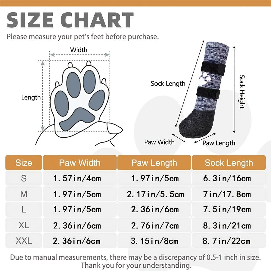 Waterproof Gel Socks for Dogs Non-Slip Paw Protectors Ideal for Hardwood Floors Suitable for Small Medium And Large Breeds