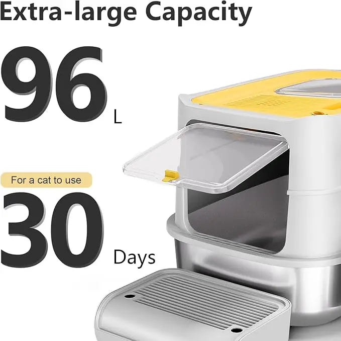 Aoktech Portable Cat Toilet Huge Cat Litter Scoop Litter Box Easy Clean Feature 20L Inner Space Made Sand PP Kitty Pet Supplies