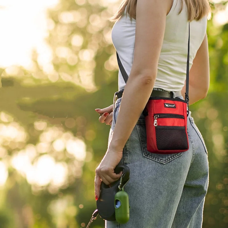 Large Capacity Portable Dog Snack Bag Outdoor Training Waist Bag with Strong Wear Resistance Durable Pet Supplies for Puppies