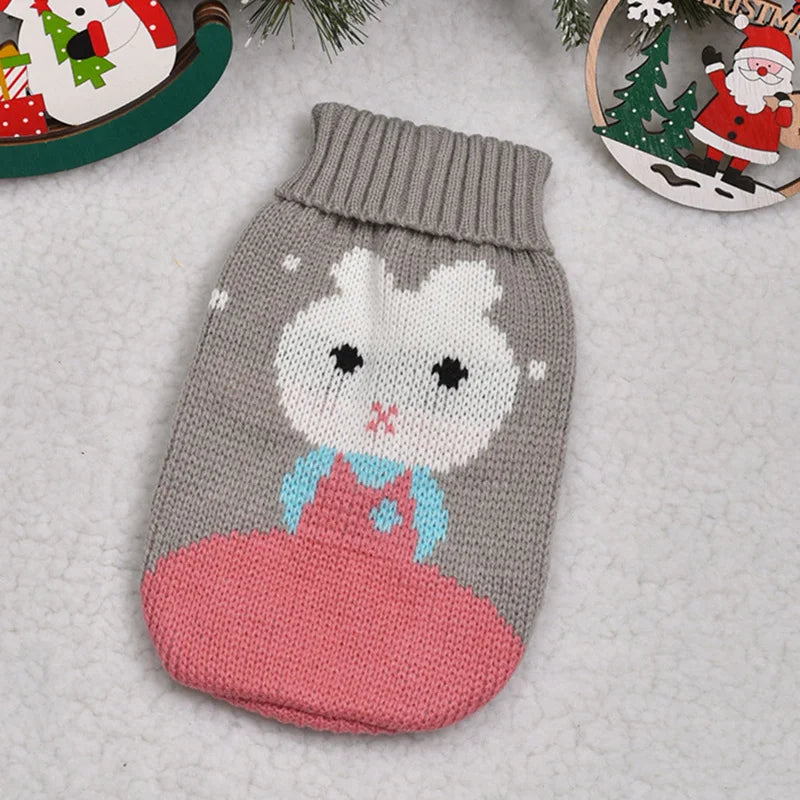 Warm Cute Cat Sweater Costume Winter Pet Clothes Pullover Kitten Sphynx Gatos Mascotas Clothing for Cats Sizes 6-16