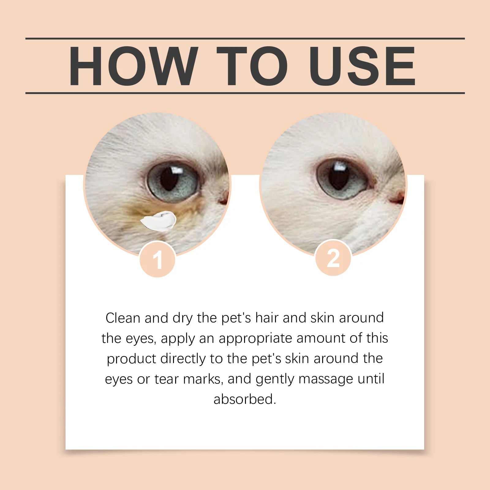 YEGBONG Pet Tear Stain Remover Balm for Dogs 30g Eye Cleaning Cream Reduces Tear Marks Prevents Pigmentation Dries Eyes