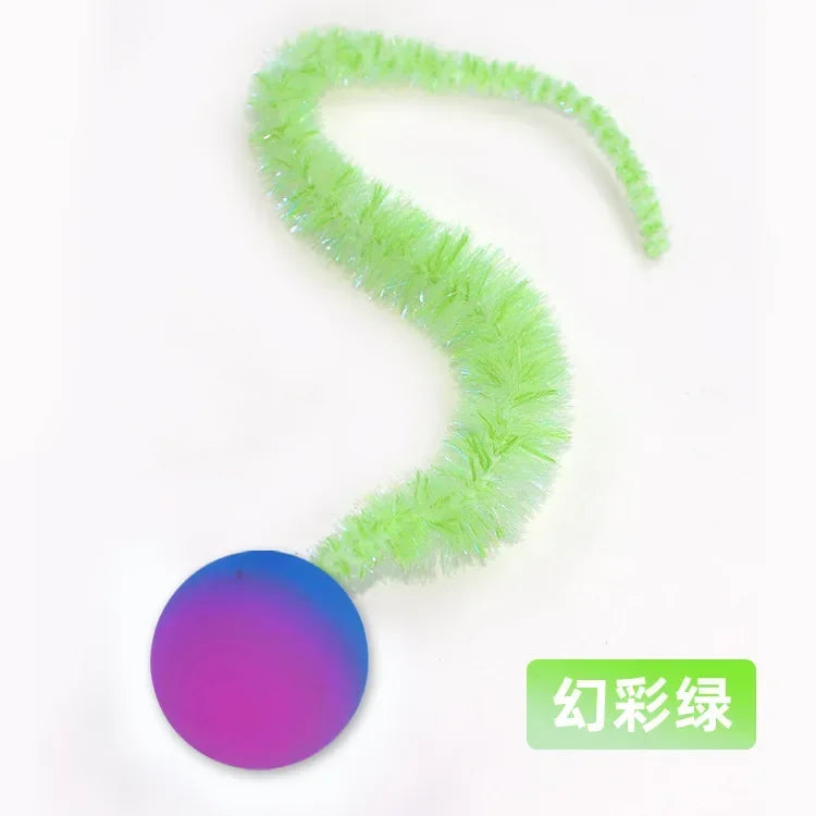 Interactive Cat Toy Tickle Cat Colorful Bouncing Ball Elastic Teasing Puzzle Pet Supplies for Indoor Cats