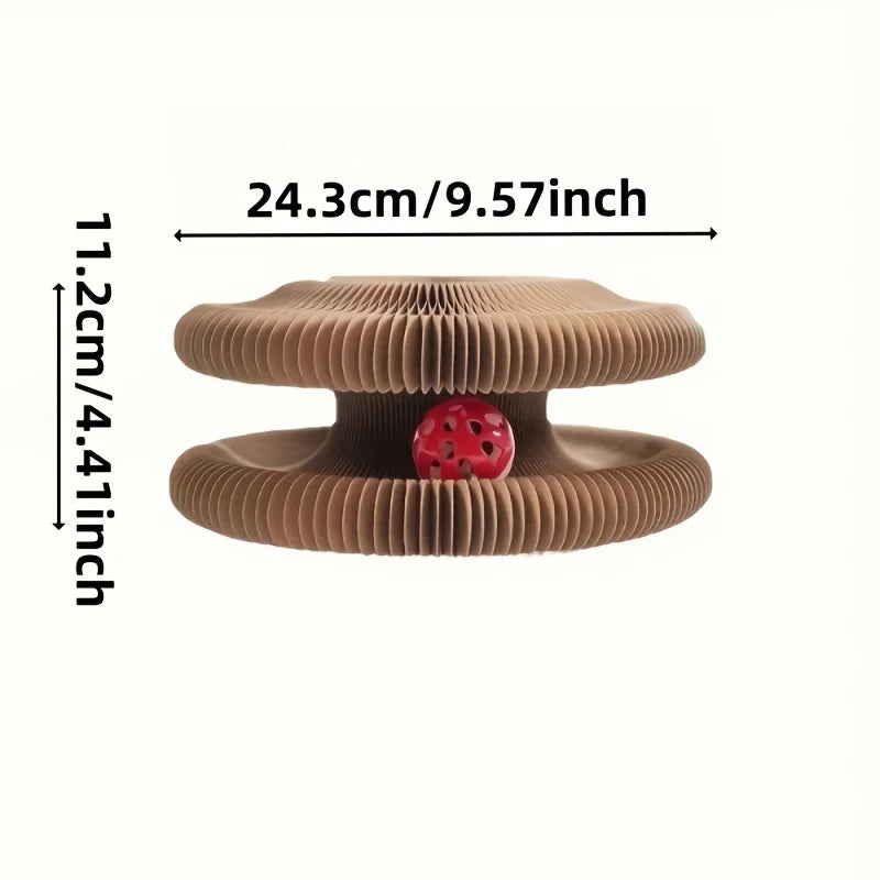 Interactive Cat Scratcher Toy Fun Teaser & Scratch Board Durable Natural Play Encourager Perfect Gift for Cats All Breeds