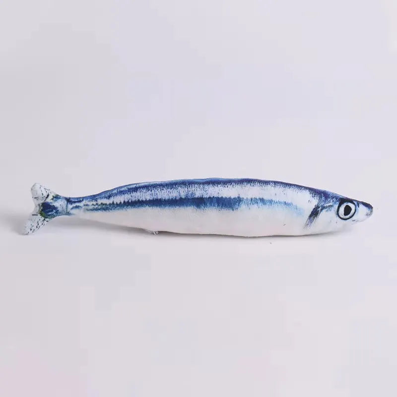 3D Simulation Cat Toy Soft Plush Fish Interactive Chewing Fake Cat Fish with Catnip Anti-Bite Pet Supplies for Cats in 20/30/40 Sizes