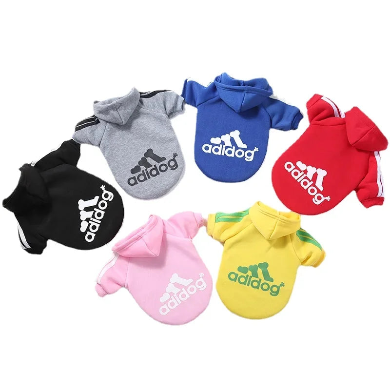 Fashion Pet Dog Hooded Sweatshirt XS-5XL Cotton Warm Two-Legged Jacket for Small Medium Big Dogs Autumn/Winter Season