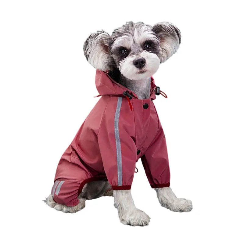 Reflective Waterproof Dog Raincoat Jumpsuit Pet Clothes for Small Medium Dogs Chihuahua Maltese Schnauzer Puppy Overalls