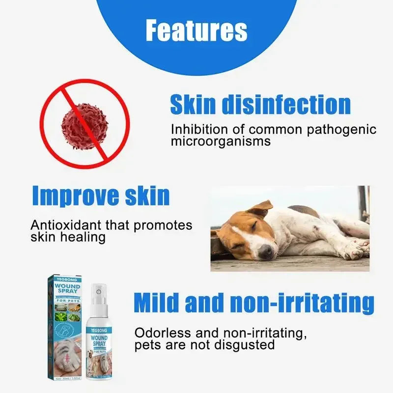 30ml Anti-Itch Skin Care Spray for Dogs And Cats - Healthy Skin Relief Treatment for Itchy Sensitive Skin Pet Care Product