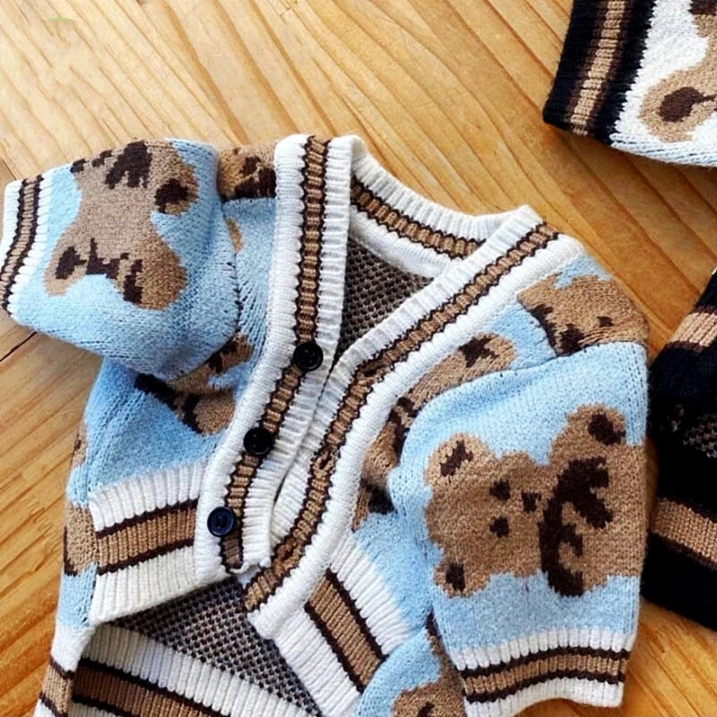 Luxury Striped Cardigan Sweater for Chihuahua Bichon Frise Puppy Kitten - Warm Cotton Pet Outfit Dog Clothes Cat Coat Accessory