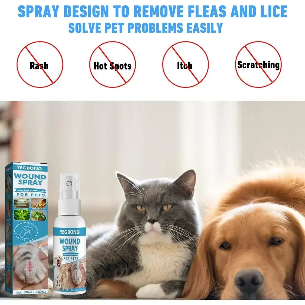 30ml Anti-Itch Skin Care Spray for Dogs And Cats - Healthy Skin Relief Treatment for Itchy Sensitive Skin Pet Care Product