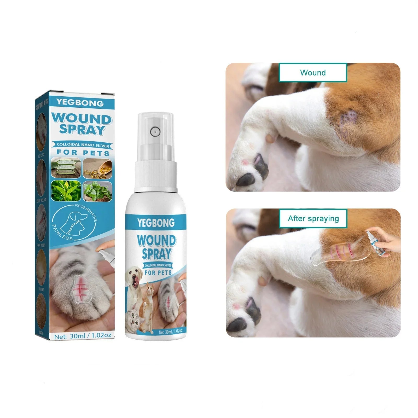 30ml Anti-Itch Skin Care Spray for Dogs And Cats - Healthy Skin Relief Treatment for Itchy Sensitive Skin Pet Care Product