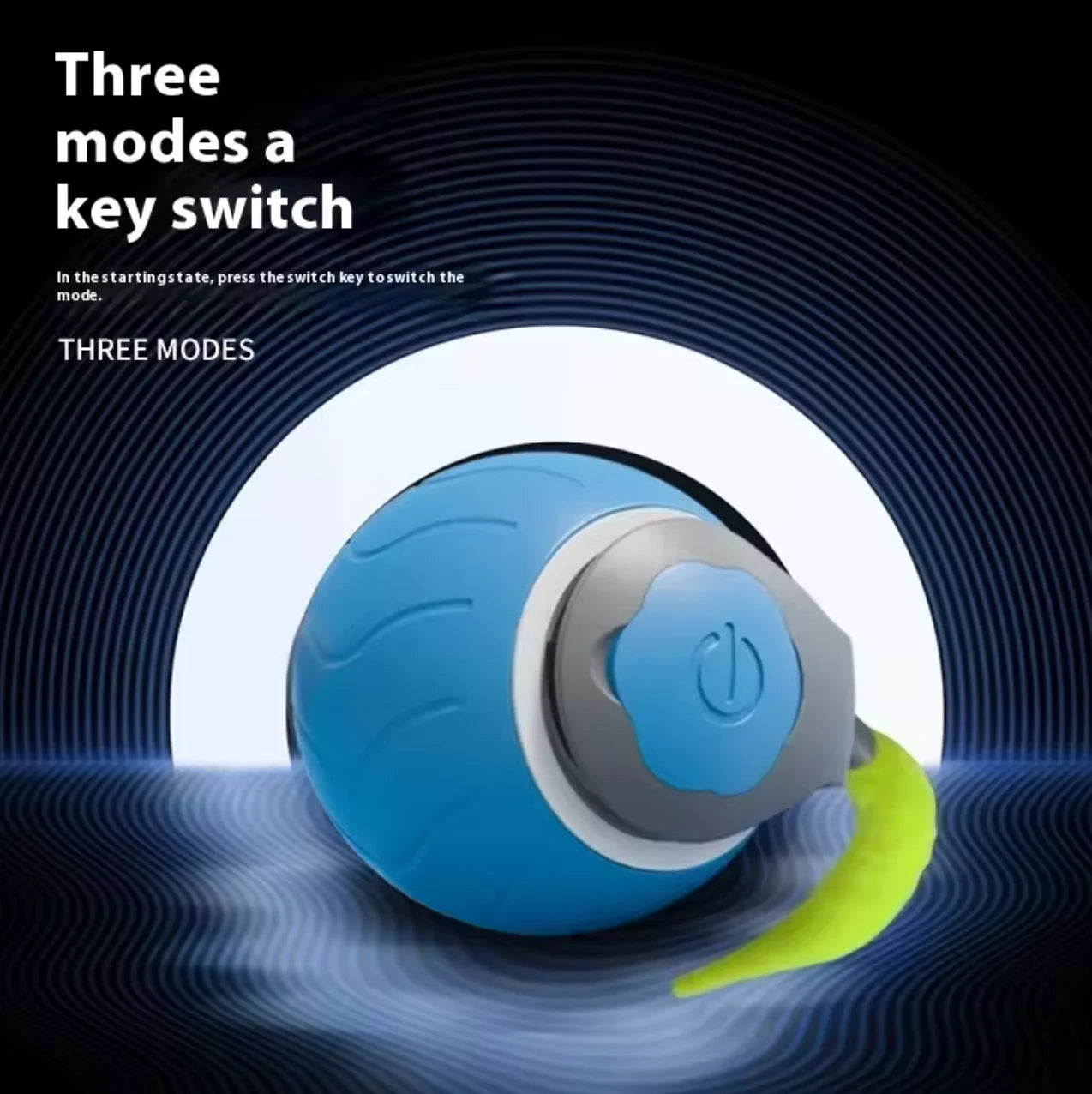 Interactive Cat Ball Toy Automatic Rolling with Faux Tail USB Rechargeable Smart Electric Pet Teaser And Training Device