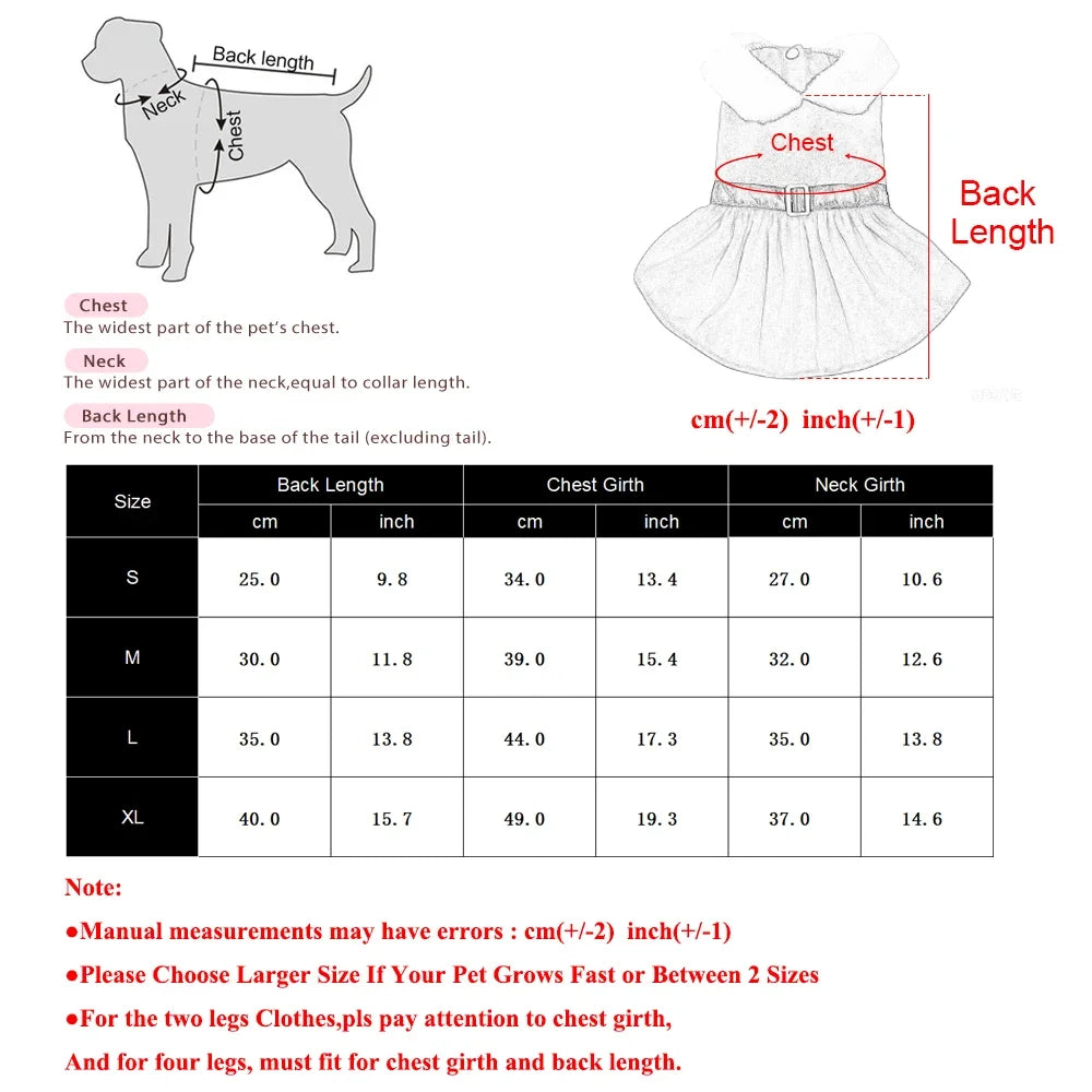 Red Princess Skirt Pet Dress for Small Dogs Cats Cute Christmas Festival Party Costume Yorkshire French Bulldog Winter Clothes