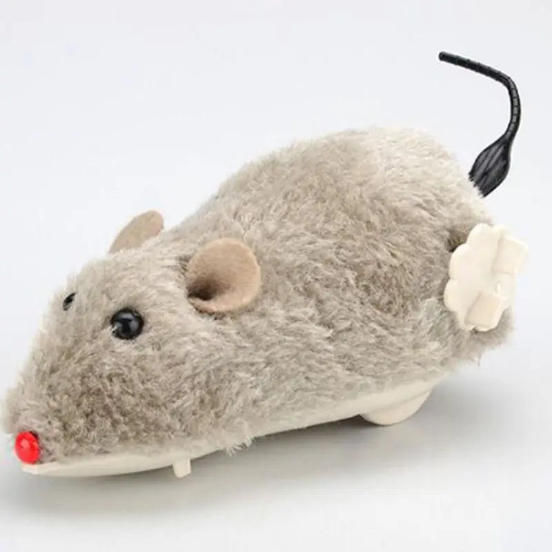 1PC Lifelike Plush Mouse Toy for Cats And Dogs Funny Running Rat Pet Toy with Random Color Soft Plush Material