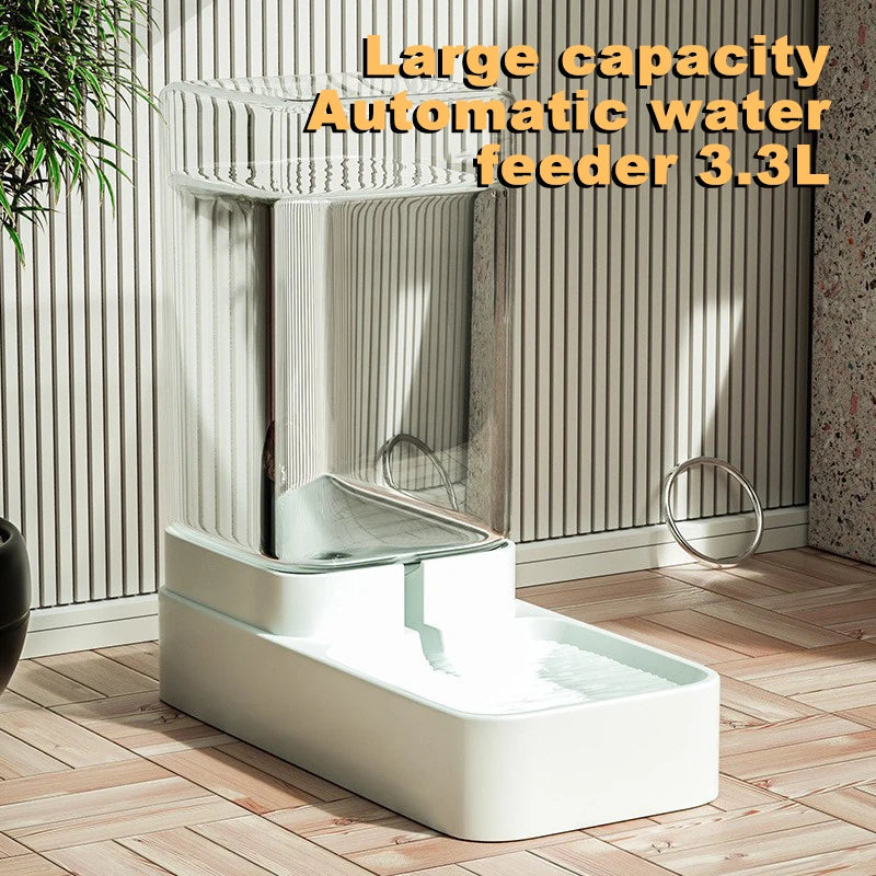 Automatic Cat Feeder And Water Dispenser with Gravity Food Storage Container for Cats And Small Dogs Plastic Pet Feeding Device