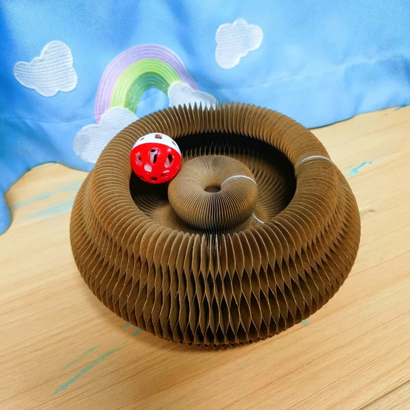 Interactive Cat Scratcher Toy Fun Teaser & Scratch Board Durable Natural Play Encourager Perfect Gift for Cats All Breeds