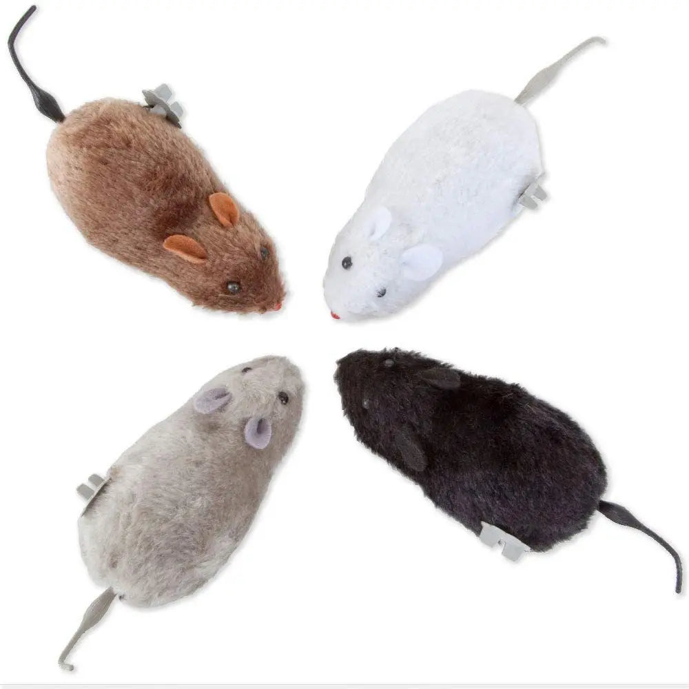1PC Lifelike Plush Mouse Toy for Cats And Dogs Funny Running Rat Pet Toy with Random Color Soft Plush Material