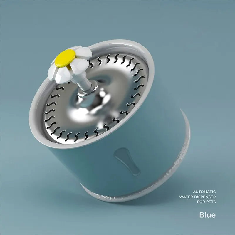 2.4L Cat Drinking Water Fountain with Activated Carbon Filters LED Automatic Feeder USB Charging Pet Dispenser Container