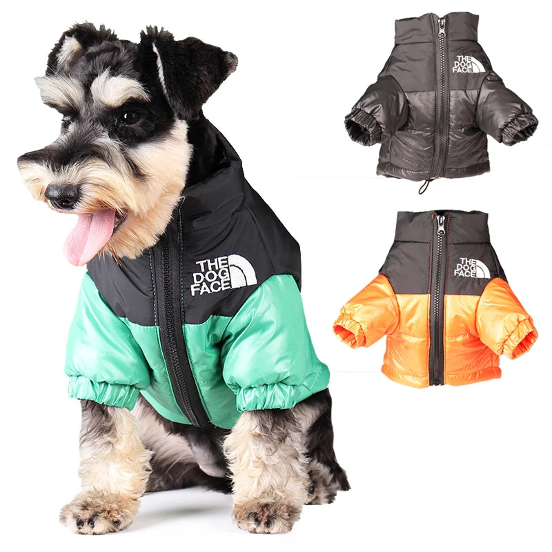 Warm Windproof Reflective Dog Jacket for Small Medium Dogs Winter Pet Outfit French Bulldog Puppy Chihuahua Polyester Coat