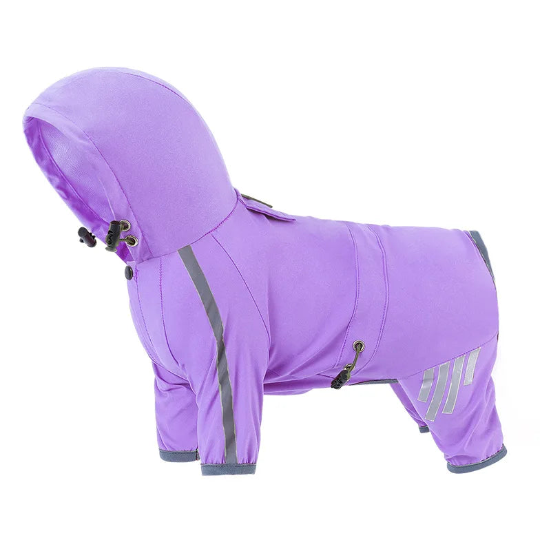 Reflective Waterproof Dog Raincoat Jumpsuit Pet Clothes for Small Medium Dogs Chihuahua Maltese Schnauzer Puppy Overalls