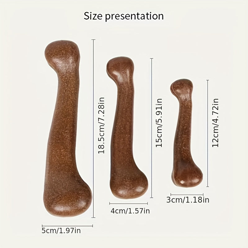 Beef Aroma Delight Durable Bone Shaped Dog Chew Toy Interactive Play Safe Teeth Cleaning Grooming Training Tool for Medium Breeds